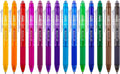 ParKoo Retractable Erasable Gel Pens Clicker 14 Colors, Fine Point 0.7mm by Parkoo