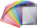 LONGKEY 20 Pack Dry Erase Pockets by LONGKEY