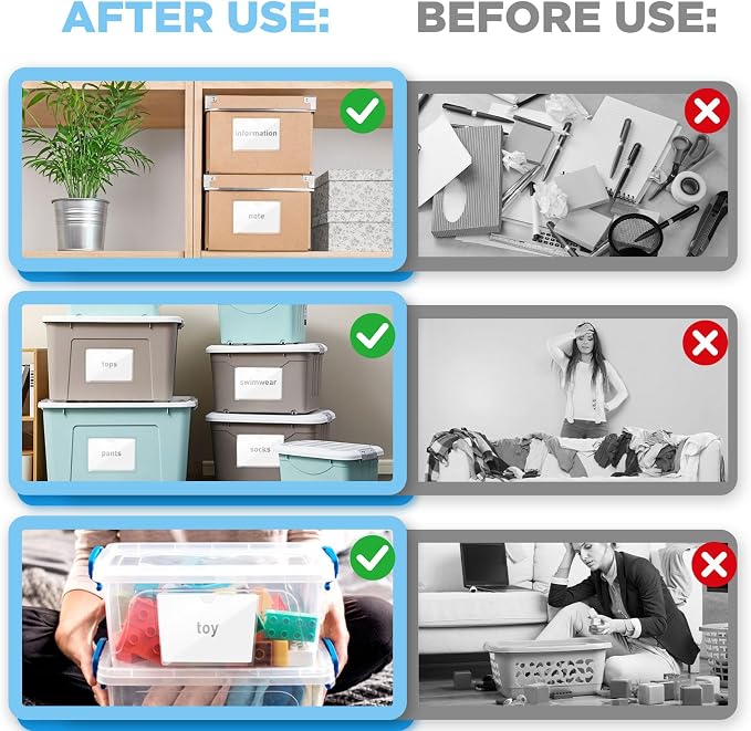 40 Pack Clear Self-Adhesive Pockets, PVC Label Holders - Image 6