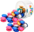 Round Plastic Fridge Magnets, 1.18 in/30mm, Translucent Multicolor, Heavy-Duty by honsing