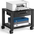 HUANUO Printer Stand with Cable Management and Storage Drawer, Printer Table by HUANUO