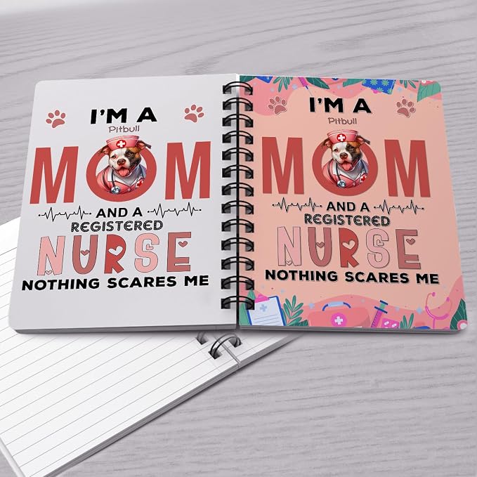 Ninety3POD I'm a Pitbull Mom and a Registered Nurse Nothing Scares Me Spiral - Image 4