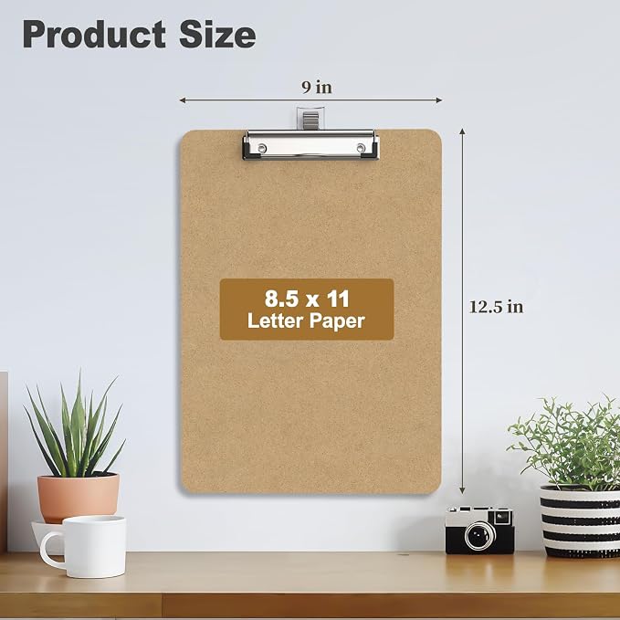 Wood Clipboard, 8.5 x 11 Clip Borad - Image 2