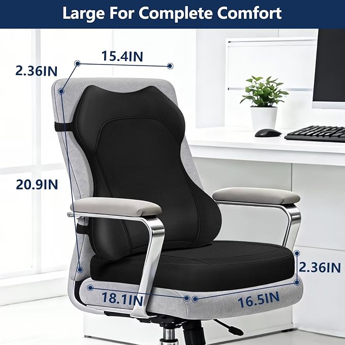 Seat Cushion, Lumbar Support Pillow - Image 2