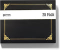 Better Office Products 25 Pack Black Certificate Holders, Diploma Holders by BetterOfficeProducts