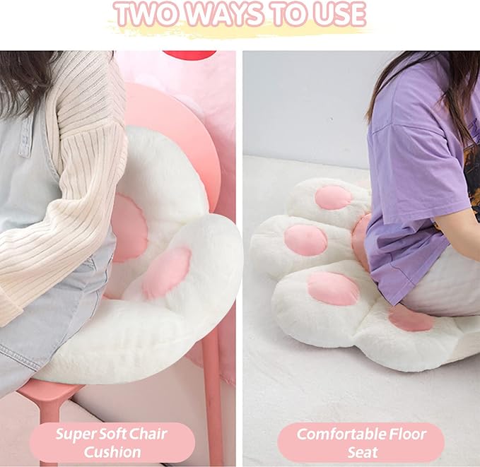 Ditucu Cat Paw Cushion Kawaii Chair Cushions 27.5 x 23.6 inch Cute Stuff Seat - Image 9