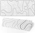 White Extended Gaming Mouse Pad by Brecoy