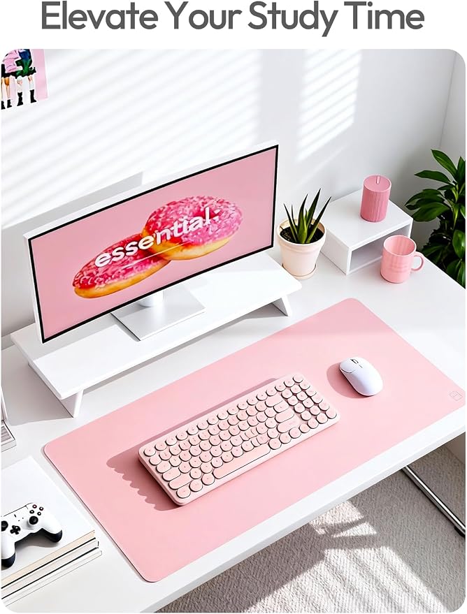 YSAGi Leather Desk Protector, Office Mat, Large Mouse Mat, Non-Slip PU Leather - Image 6