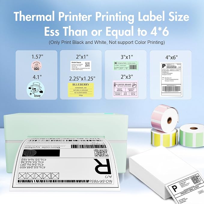 Thermal Shipping Label Printer 4x6 Bluetooth Label Maker - Image 3