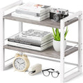Office Desk Shelf Organizer, Wood Desktop Bookshelf Supplies Storage Rack by ART-GIFTREE