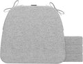 AAAAAcessories D-Shaped Chair Cushions, Machine-Washable Cover, Light Gray by AAAAAcessories