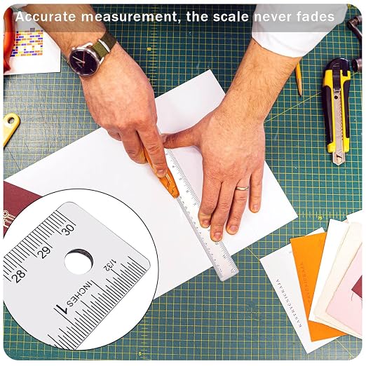 Metal Ruler 6 Inch 12 Inch Stainless Steel Metal Ruler - Image 7