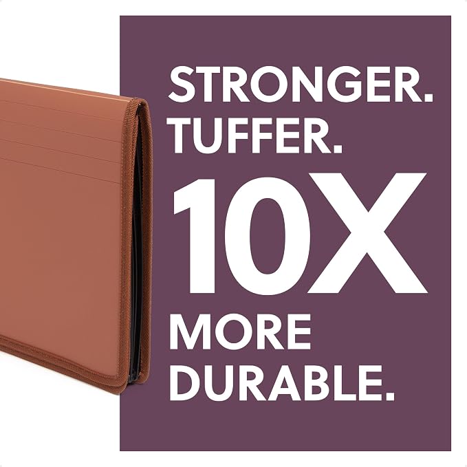 Smead Tuff Premium Poly Wallet, Accordion File Organizer - Image 2