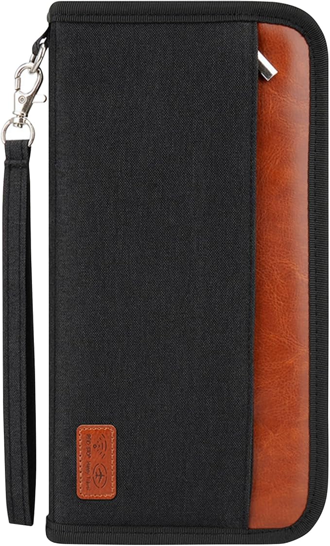 Passport Holder Family Travel Large RFID Blocking Passport Organizer, Travel by Boonbery