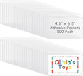 Jeyiour 100 Pcs Label Holders Adhesive Nameplate Pockets Storage Bin Labels by Jeyiour