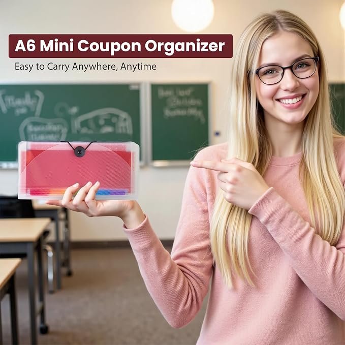 13 Pocket A6 Receipt Organizer, 2 Pack Small Accordion File Organizer, Coupon - Image 6