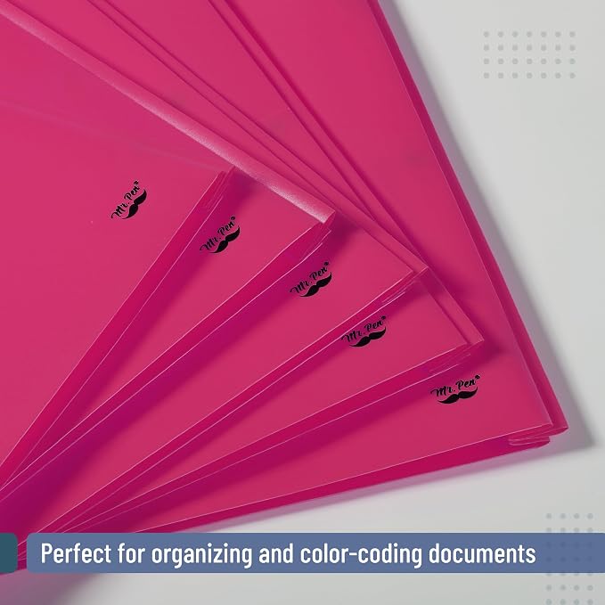 Mr. Pen- Plastic Folders with Pockets and Prongs, 5 Pack, Letter Size | Pocket - Image 6