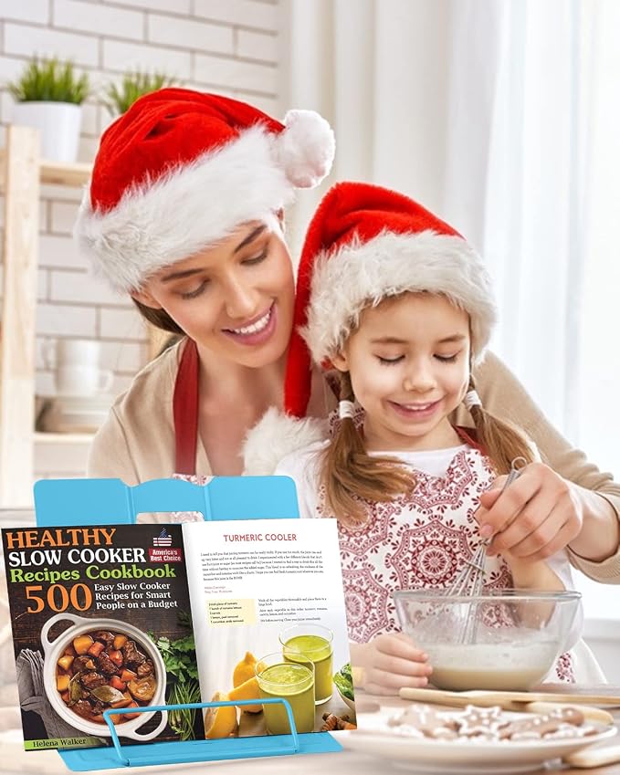 MSDADA Book Stand Metal Reading Rest Book Holder Adjustable Cookbook Documents - Image 6