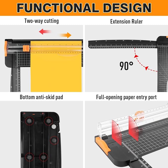 Paper Cutter 18 inch, 18 inch Wrapping Paper Cutter Portable Slicer - Image 5