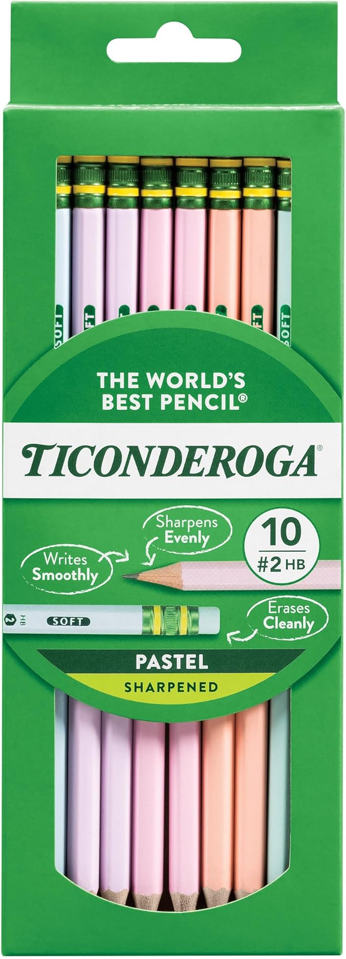 Ticonderoga® Pastel Pencils, 2 Soft by Ticonderoga