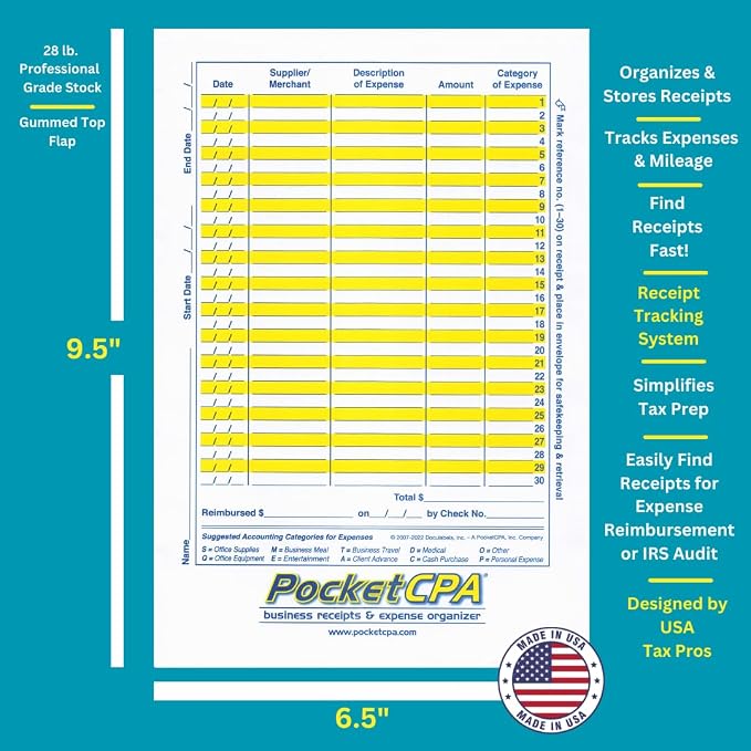 3-in-1 Receipt Organizer Envelopes - Image 7