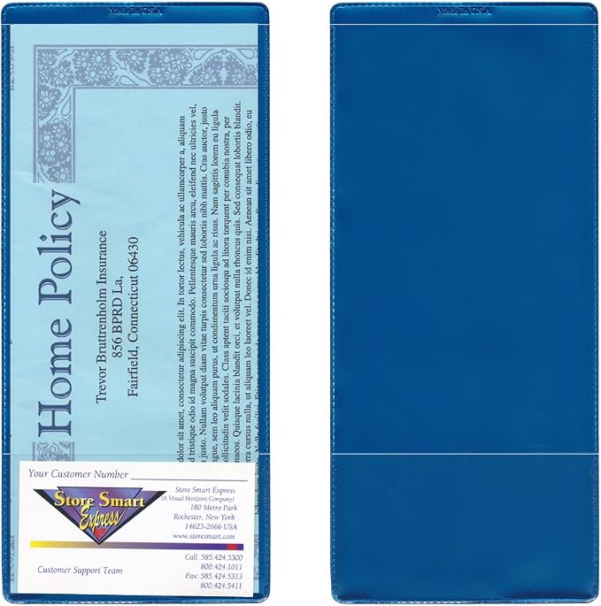 StoreSMART - Metallic Blue Plastic Policy Holders - 50 Pack - INS30MB-50 by StoreSMART