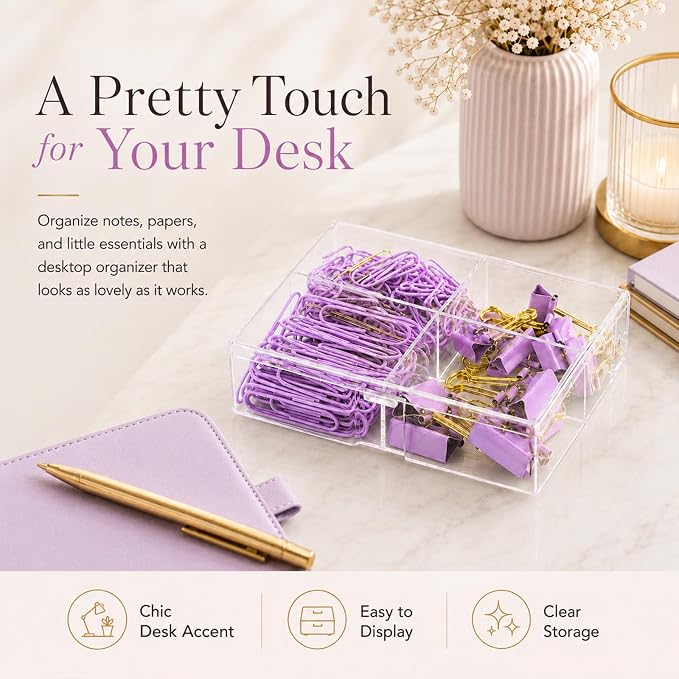 Cute Paper Clips Binder Clips Combo Set, Cute Office Supplies Set - Image 7