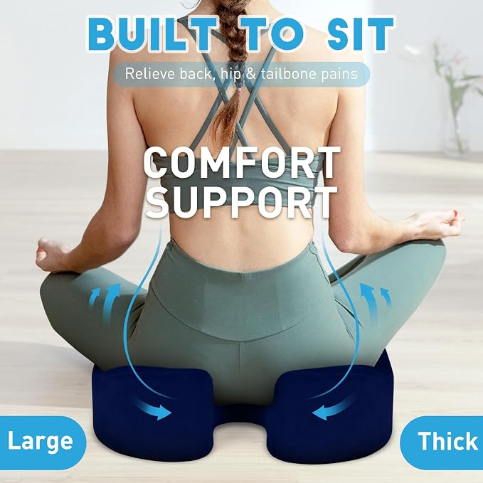 BlissTrends Seat Cushion, 5.2in Thick Memory Foam Cushions - Image 4
