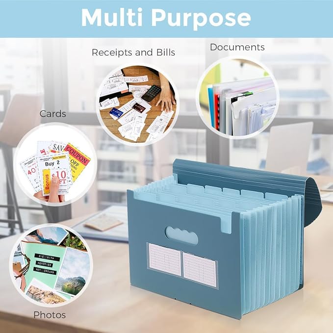 SKYDUE Accordion File Organizer, Expanding File Folder - Image 7