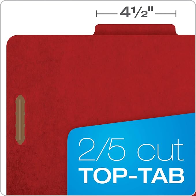 Pendaflex® Classification Folders, 1 Divider, Embedded Fasteners, 2/5 Cut Tab - Image 2