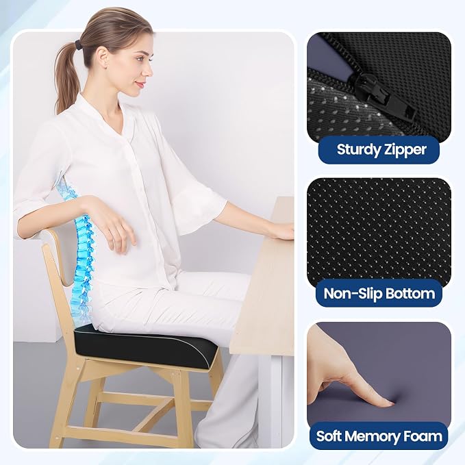 SweetSlubr Seat Cushion for Tailbone Pain Relief, Office Chair Cushion - Image 4