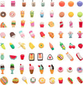 72Pcs 3D Food Erasers for Kids, All are Food Styles, Random Desktop Pets Toys by CLOCKKING