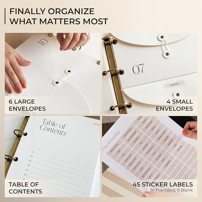 Document Organizer Binder for Important Papers & Passports - Image 3