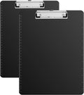 Amazon Basics Sturdy Plastic Clipboards, Low Profile Clip, Lightweight by AmazonBasics