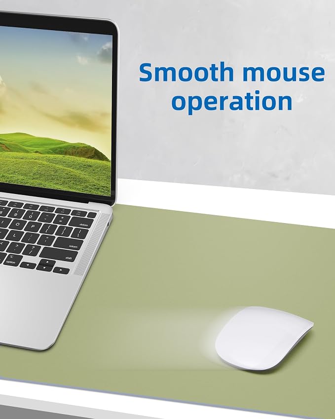 AFIING Leather Desk Pad Protector, Mouse Pad, Office Desk Mat, Non-Slip PU - Image 5