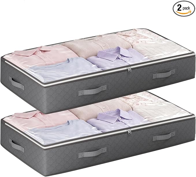 90L Under Bed Storage Containers, Underbed Toy Organizers and Clothing Storage by BuddingJoy-BuildaJoyfulLifeforYou