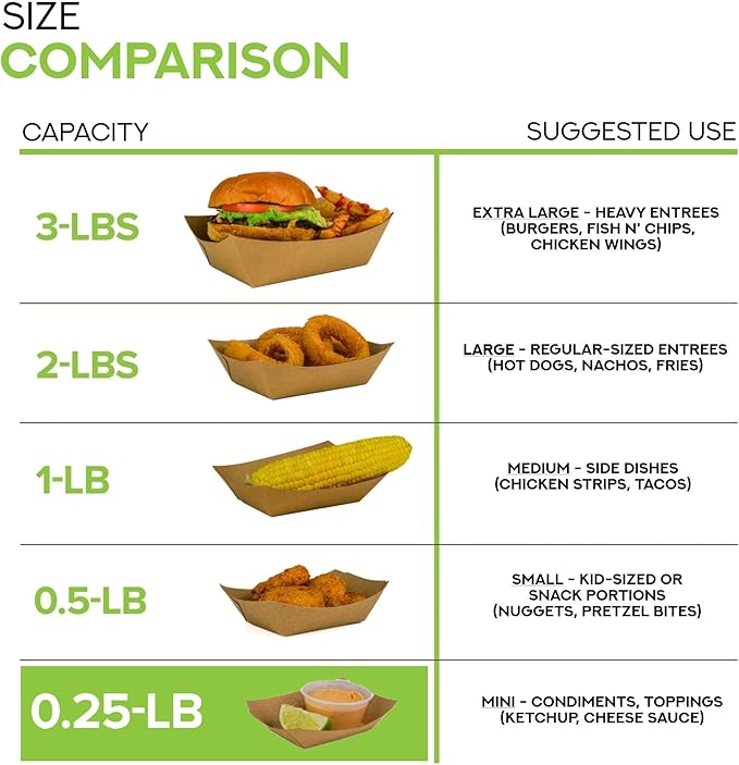 Stock Your Home Mini Disposable Brown Kraft Paper Food Trays, 0.25-Lb - Image 5