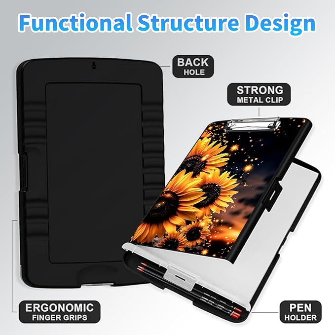 LYHXLYJH Clipboard with Storage, A4 Clipboards with Pen Holder, Heavy Duty - Image 4
