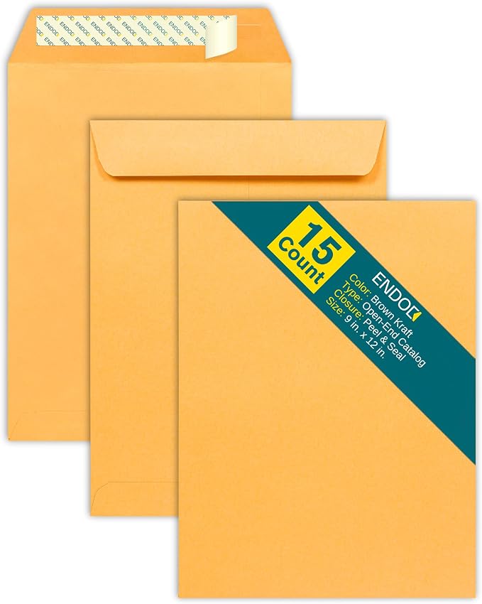 9x12 Envelopes Self Seal by EnDoc