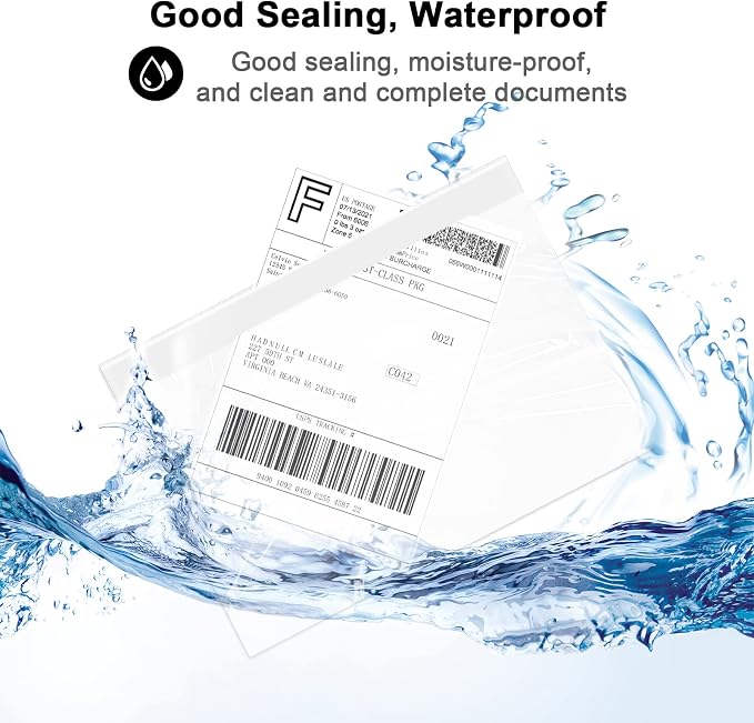 100 PCS shipping label sleeves, 7.5"x 5.5" Shipping Label Envelopes - Image 6