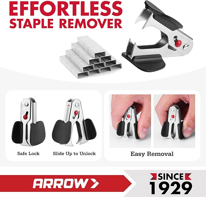 Arrow Office Stapler Set, 25 Sheet Capacity Metal Desk Staplers - Image 5