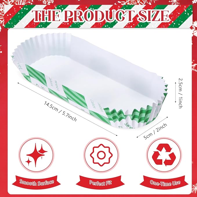 Yinkin 300 Pcs Paper Hot Dog Trays Valentine's Day 6 Inch Food Trays Concession - Image 2