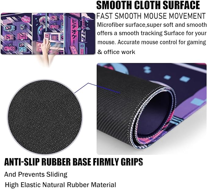 Japanese Comic Desk Mat Large Office Desk Pad, Gaming Mouse Pad, Big Mousepad - Image 4