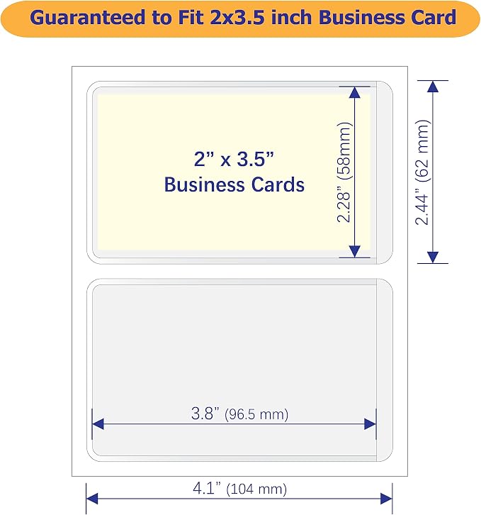 IMAGAME Clear Adhesive Business Card Pocket swith Side Open - Image 3
