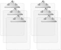 Plastic Transparent Clipboards Multi Pack Clipboard | Strong 12.5 x 9 Inch | by OfficeSolutionsDirect