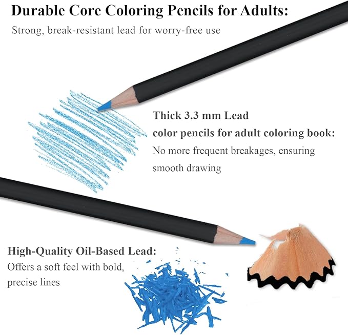 Yagol Colored Pencils for Adult Coloring Books, 72 Color Pencil Set, Soft Core - Image 3