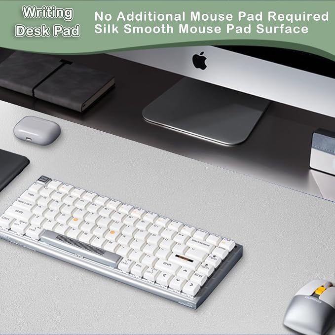 Boutilon Leather Desk Pad Protector, Non-Slip Mouse Pad, Laptop Desk Pad - Image 5