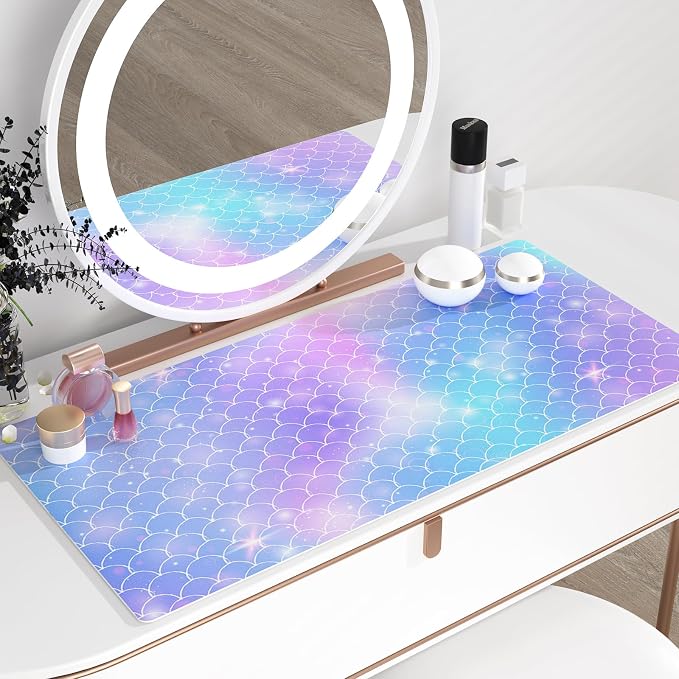 QiyI Large Desk Pad, Colorful Mouse Pad Desktop Decor, Waterproof PU Leather - Image 6