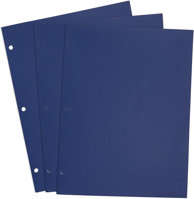 Navy Blue Folders with Pockets, Paper Navy Blue Pocket Folders with Business - Image 6