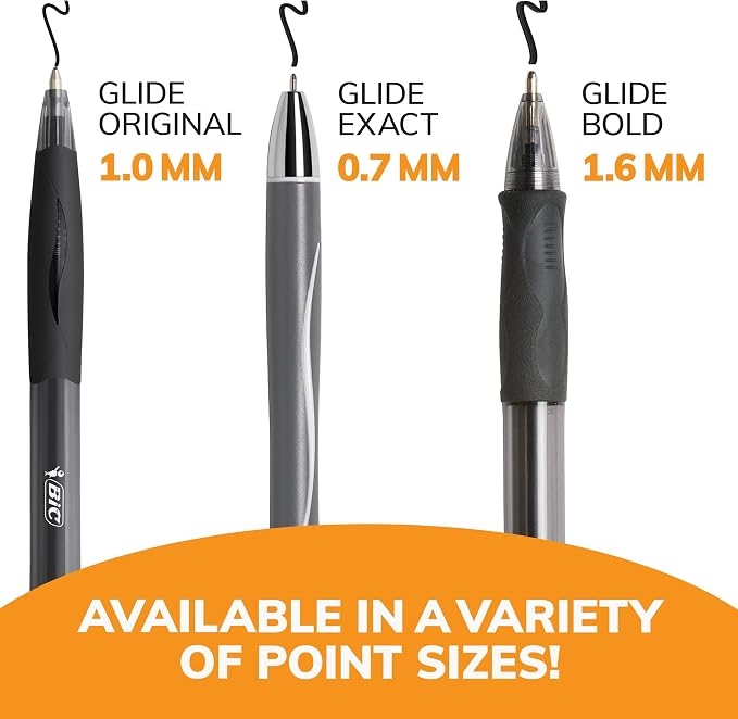 BIC Glide Bold Black Ballpoint Pens, Bold Point, School Supplies - Image 9
